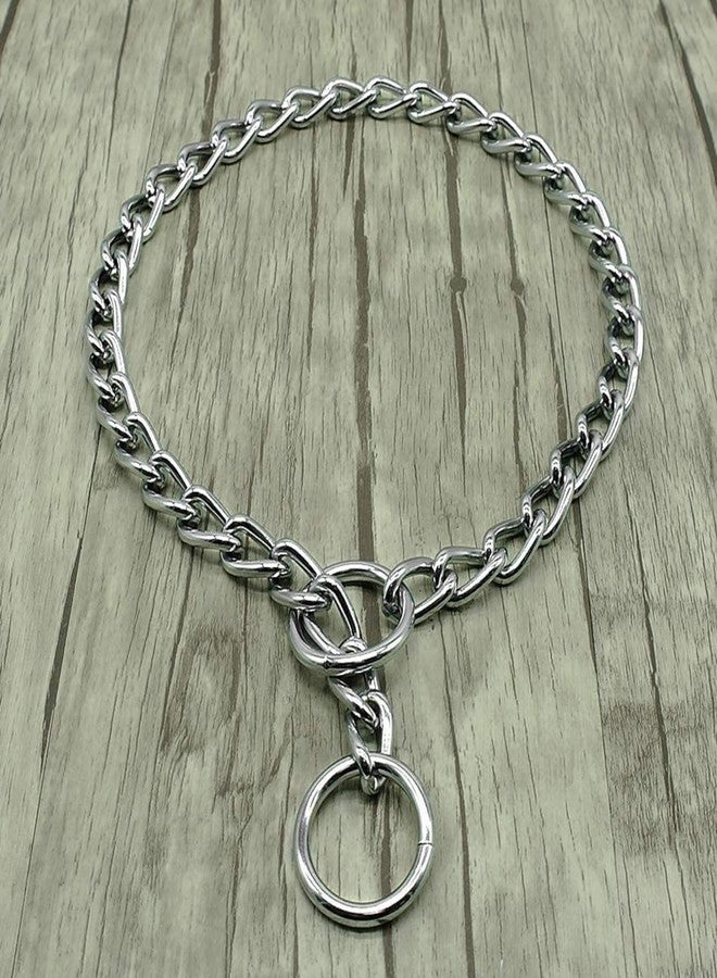 Pure Source India Diamond Cut Silver Dog Choke Chain Training Dog Collar for Cats, Puppies and Dogs (24 inch), Hard Metal, (Pack of 1) - Image 5